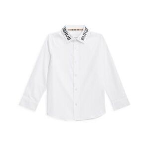 Kids White Shirt with Logo Collar